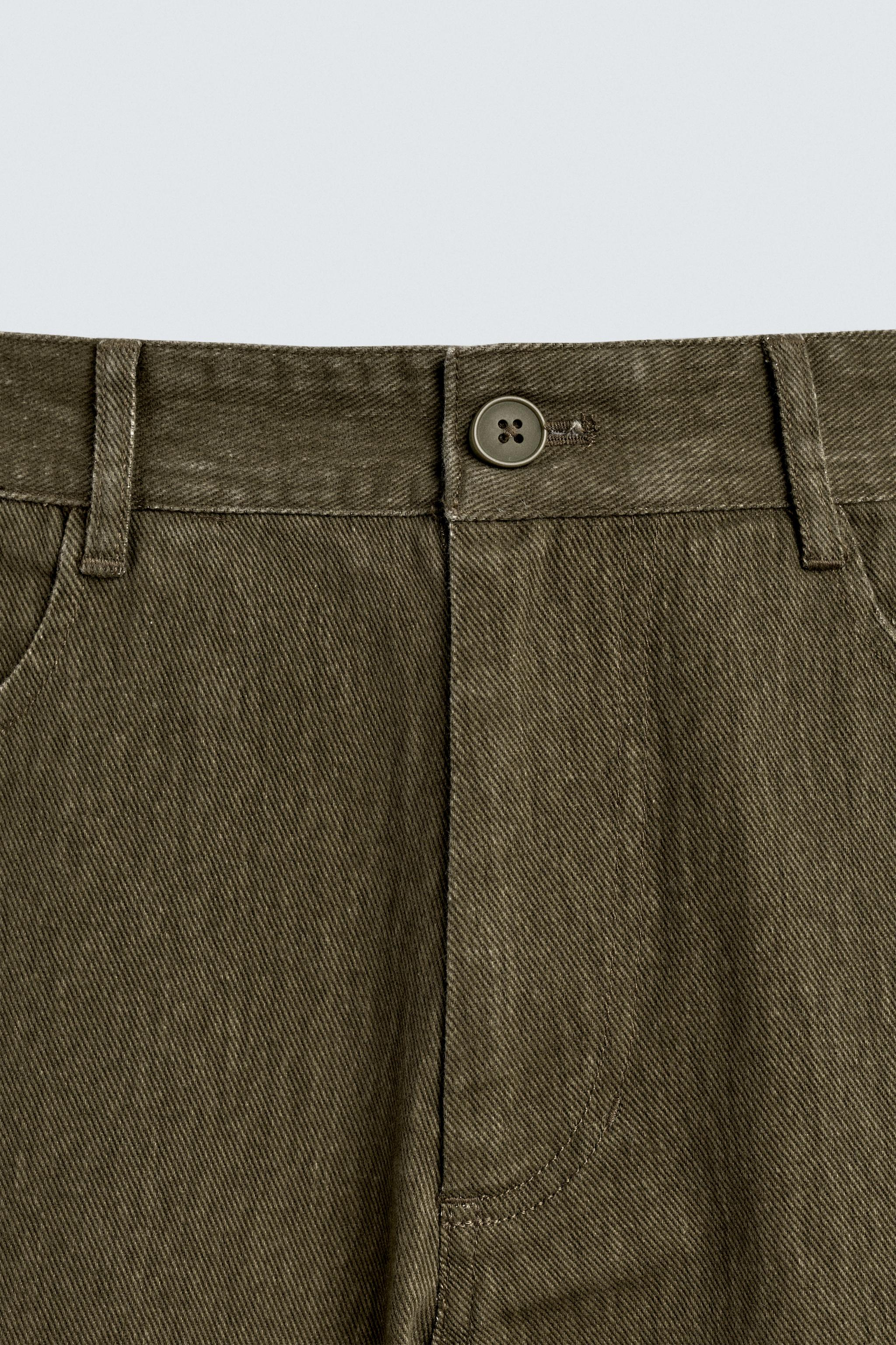 TEXTURED COTTON PANTS